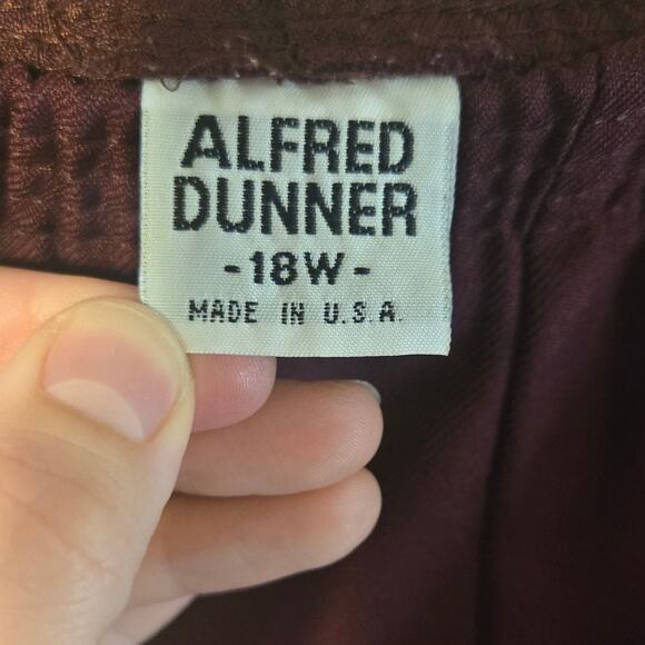 Alfred Dunner 18W Classic Burgundy Pull On Pants/Trousers [0400] - Picture 6 of 8
